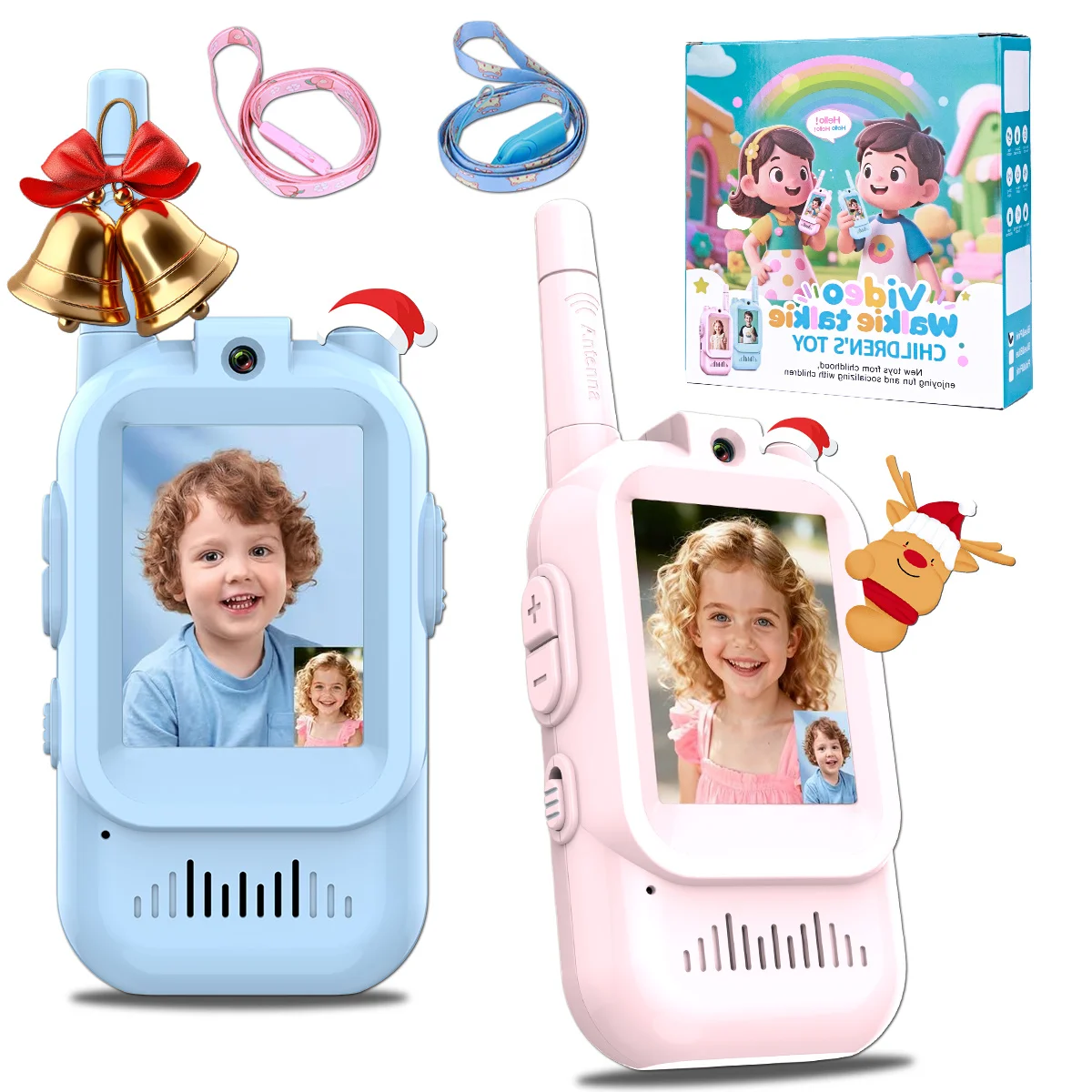 Kids Outdoor Voices - Kindervideo Walkie Talkies 2-pack Oplaadbaar 2-inch