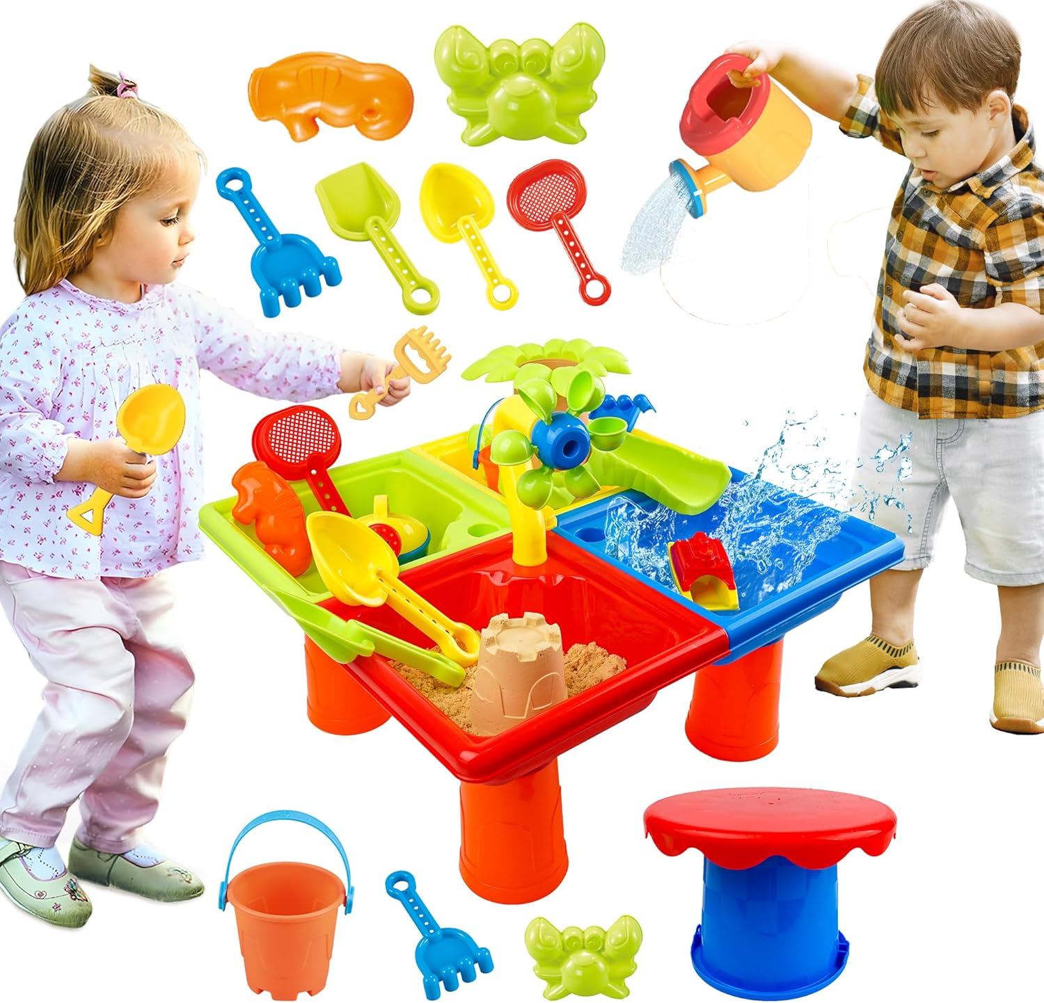 Kids Outdoor Table - 25 stuks zomerwatertafel voor peuters 4-in-1