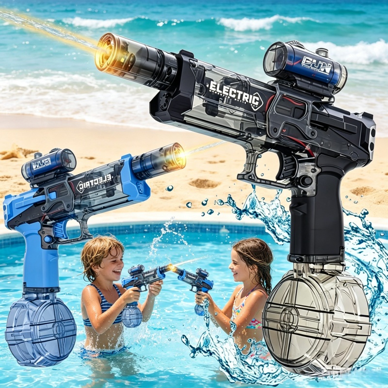 Kids Outdoor Yard Games - Kinderen Continu Vuren Elektrische Waterpistolen Flitslichten