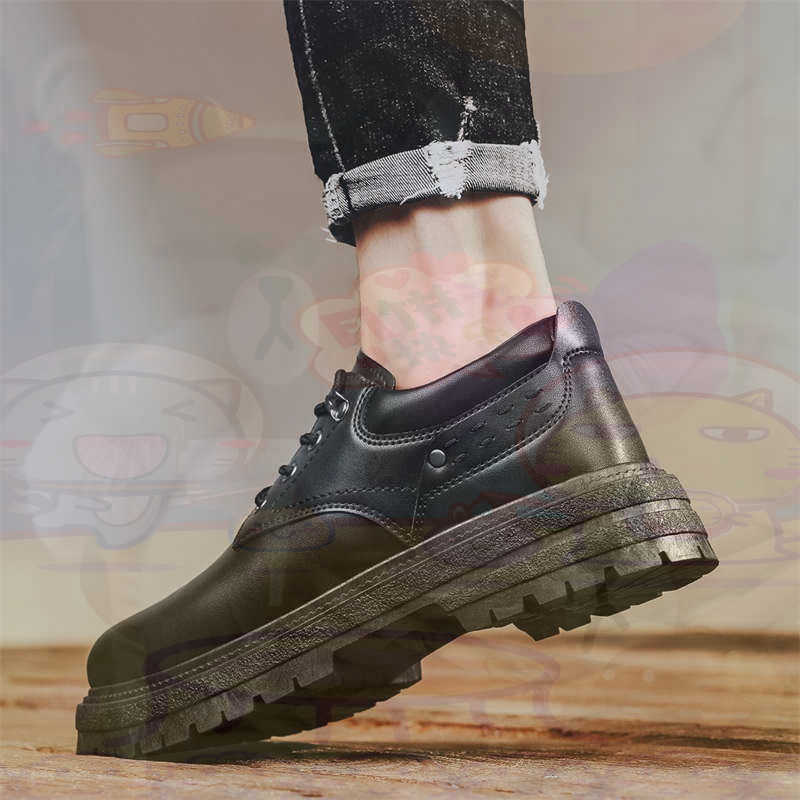 Kids Outdoor Gift Ideas - Donker natuurlijk leer Mode-sneakers Tennis Herensneakers