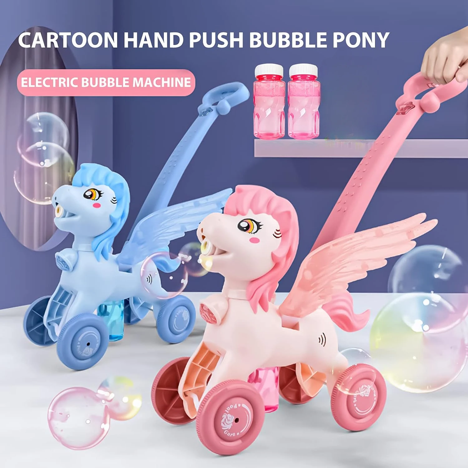 Kids Outdoor Lawn Mower - Pony Bubble Machine voor kinderen Automatische