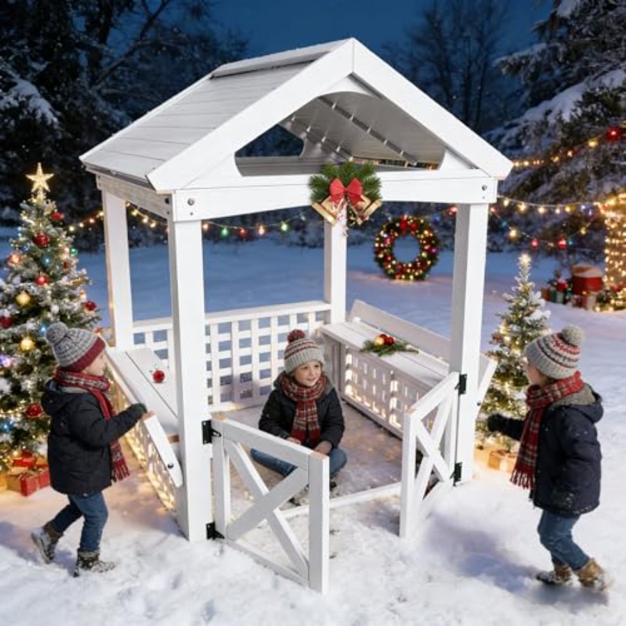 Kids Outdoor Wooden Playhouse - Buitenhuisje van hout voor kinderen van