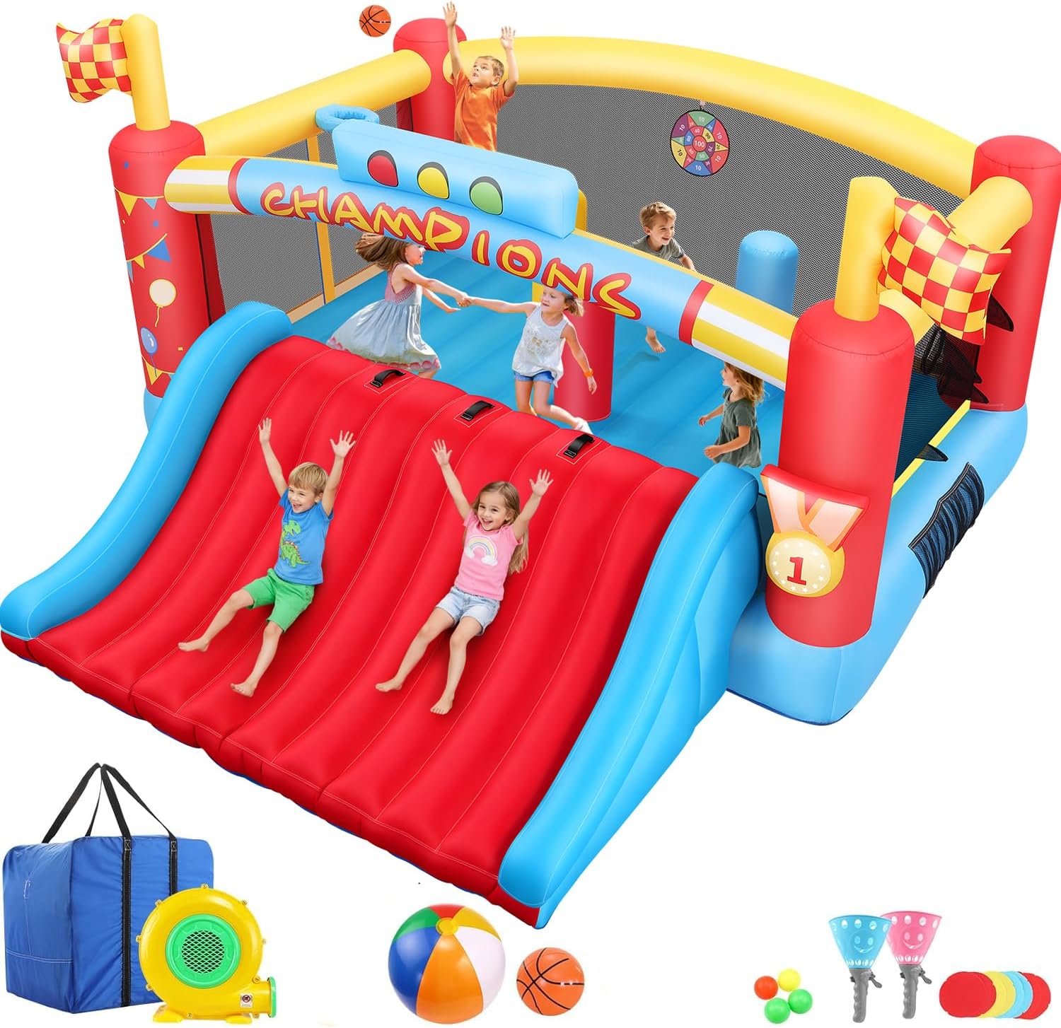 Kids Outdoor Bounce House - Grote opblaasbare springkasteel voor grote kinderen,
