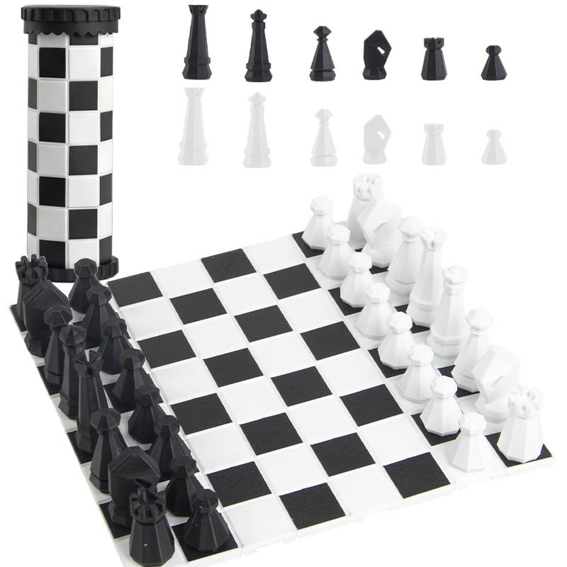 Kids Outdoor Yard Games - 2-in-1 draagbare schaakspelset Ouder-kind interactief creatief