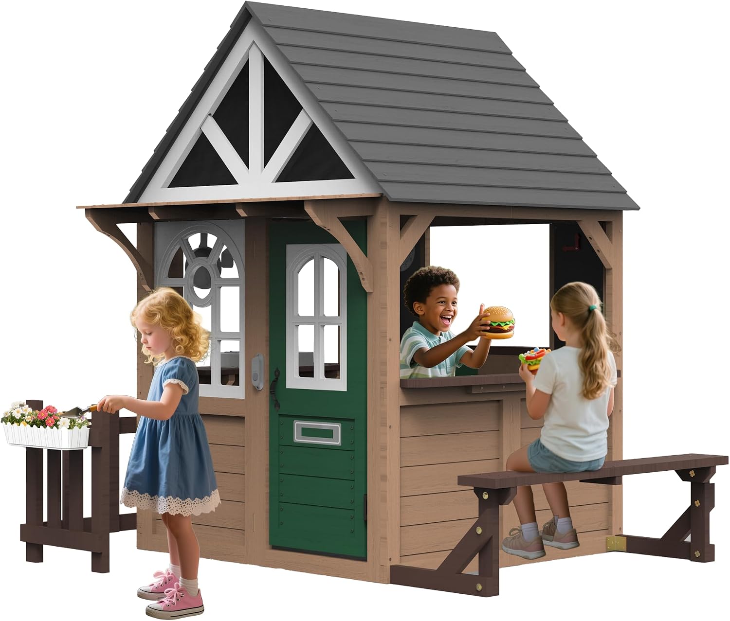 Seizeen Buitenspeelhuis voor K - Kids Outdoor Wooden Playhouse recensie en prijs