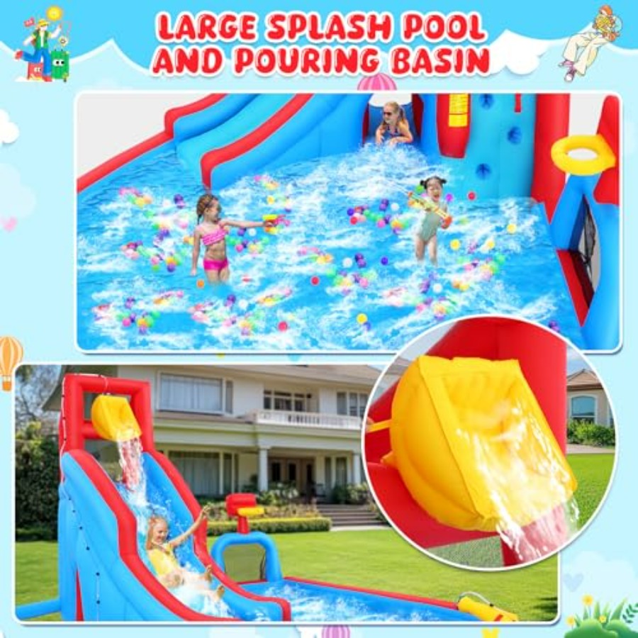 Tuinbuitenzwembad met opblaasb - Kids Outdoor Bounce House recensie en prijs