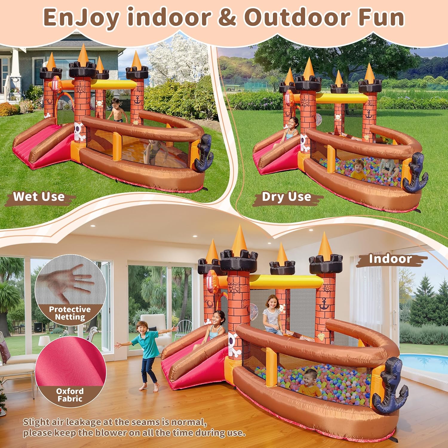 Opblaasbare springkasteel voor - Kids Outdoor Bounce House recensie en prijs