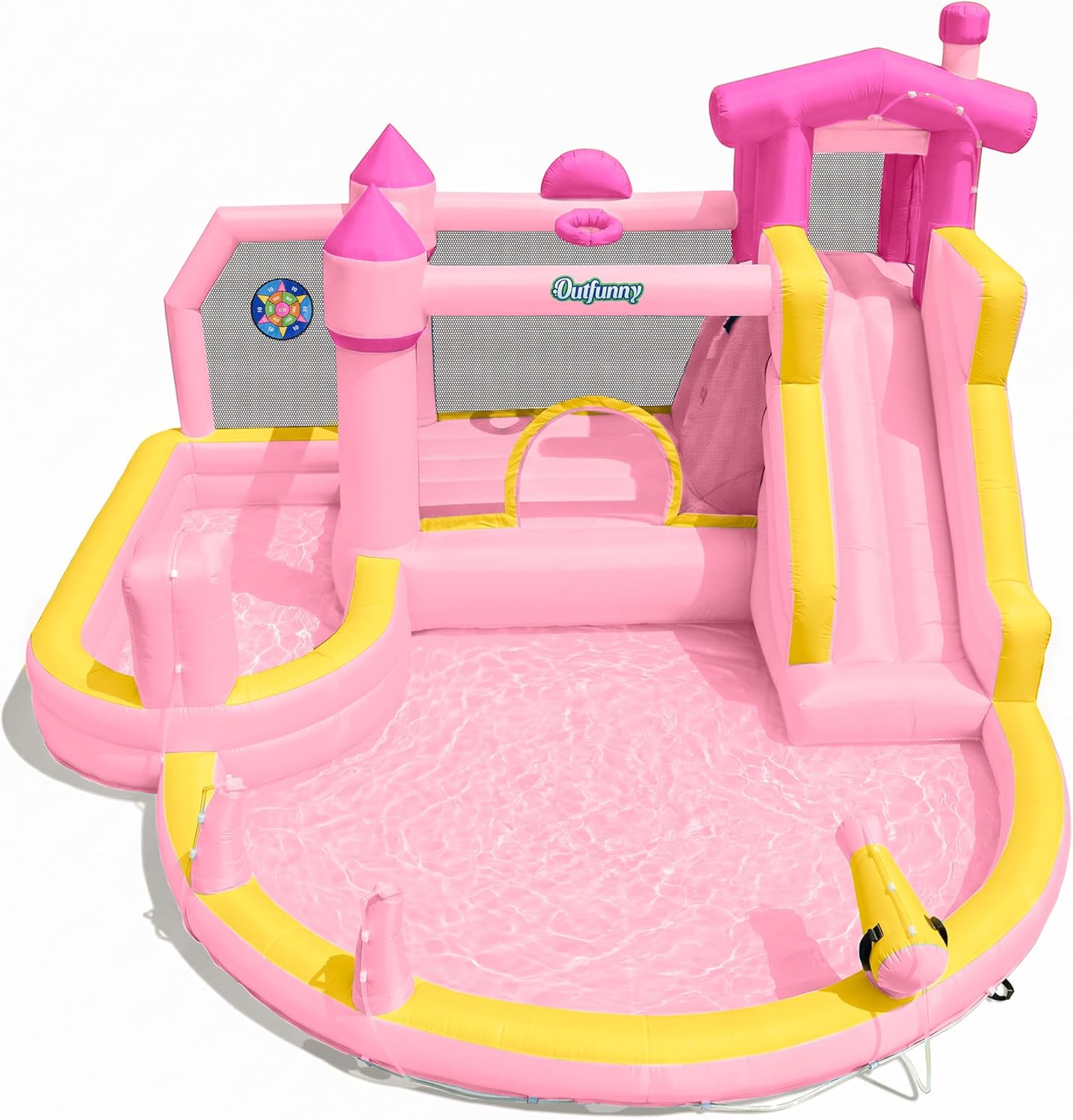Roze opblaasbare waterglijbaan - Kids Outdoor Bounce House recensie en prijs