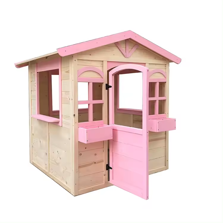 Hotselling houten speelhuis vo - Kids Outdoor Wooden Playhouse recensie en prijs