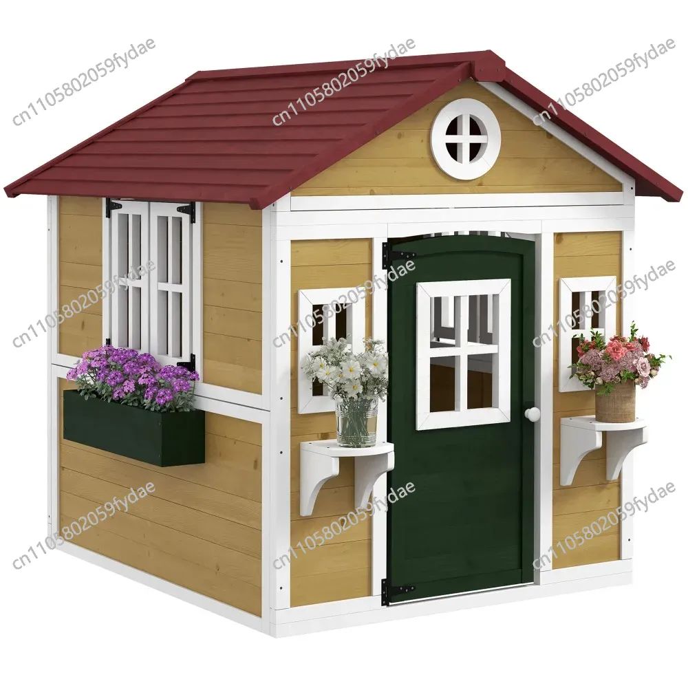 Buitenspeelhuis voor kinderen, - Kids Outdoor Wooden Playhouse recensie en prijs