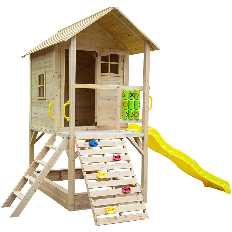 Kinderen houten buiten speelhu - Kids Outdoor Wooden Playhouse recensie en prijs