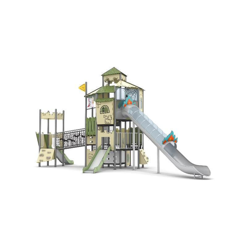 Houten buitenspeelset met stal - Kids Outdoor Wooden Playhouse recensie en prijs