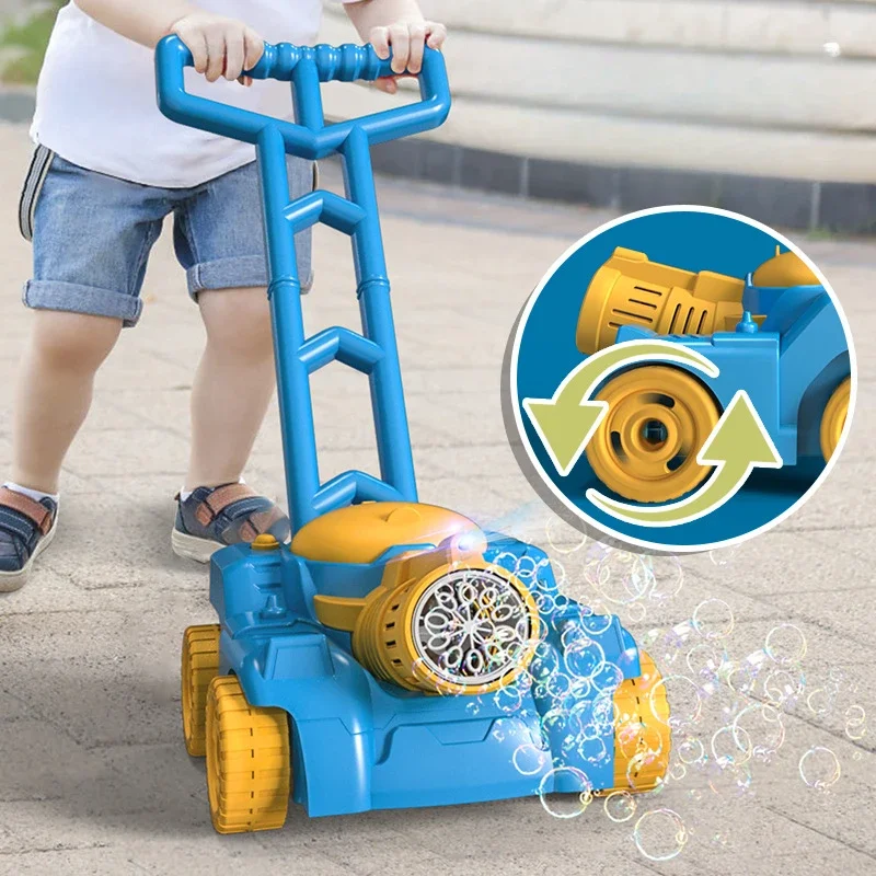 Trolley-bubbelmachine, bubbelw - Kids Outdoor Lawn Mower recensie en prijs