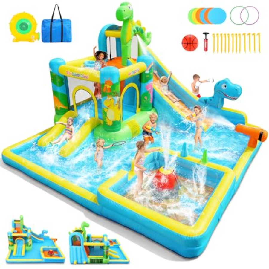 Opblaasbare waterglijbaan voor - Kids Outdoor Bounce House recensie en prijs