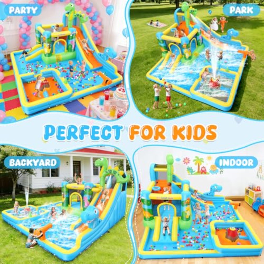 Opblaasbare waterglijbaan voor - Kids Outdoor Bounce House recensie en prijs