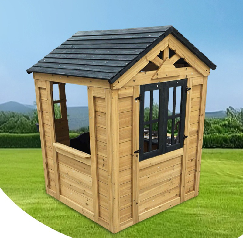Houten buiten speelhuisje voor - Kids Outdoor Wooden Playhouse recensie en prijs