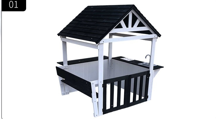 Houten buiten speelhuisje voor - Kids Outdoor Wooden Playhouse recensie en prijs