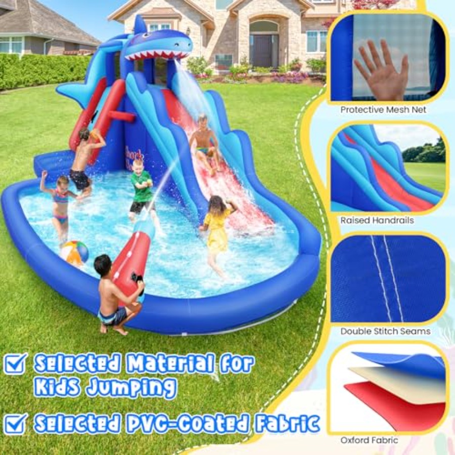 Opblaasbare waterglijbaan spri - Kids Outdoor Bounce House recensie en prijs