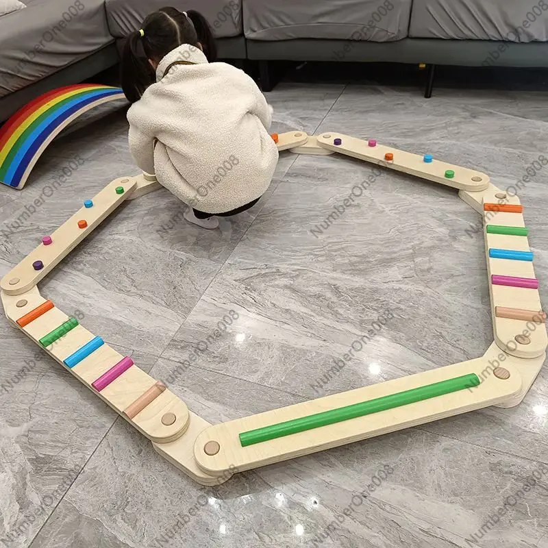 Dikke houten evenwichtsbalk me - Kids Outdoor Balance Beam recensie en prijs