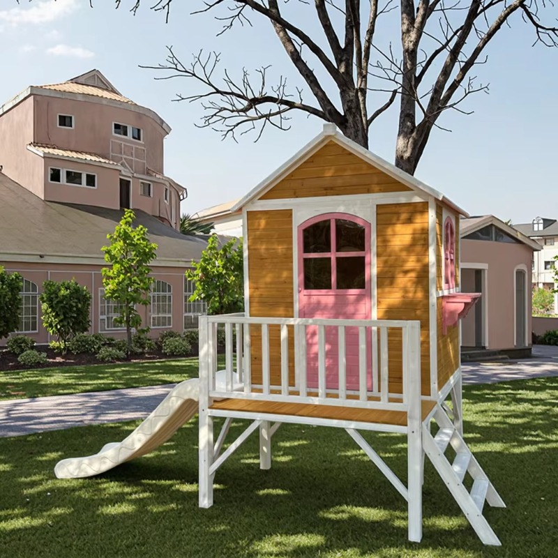 Modern houten buiten speelhuis - Kids Outdoor Wooden Playhouse recensie en prijs