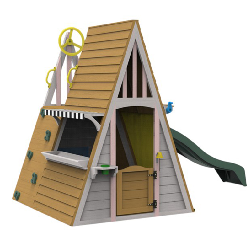 Buitenspeeltoestellen voor kin - Kids Outdoor Wooden Playhouse recensie en prijs