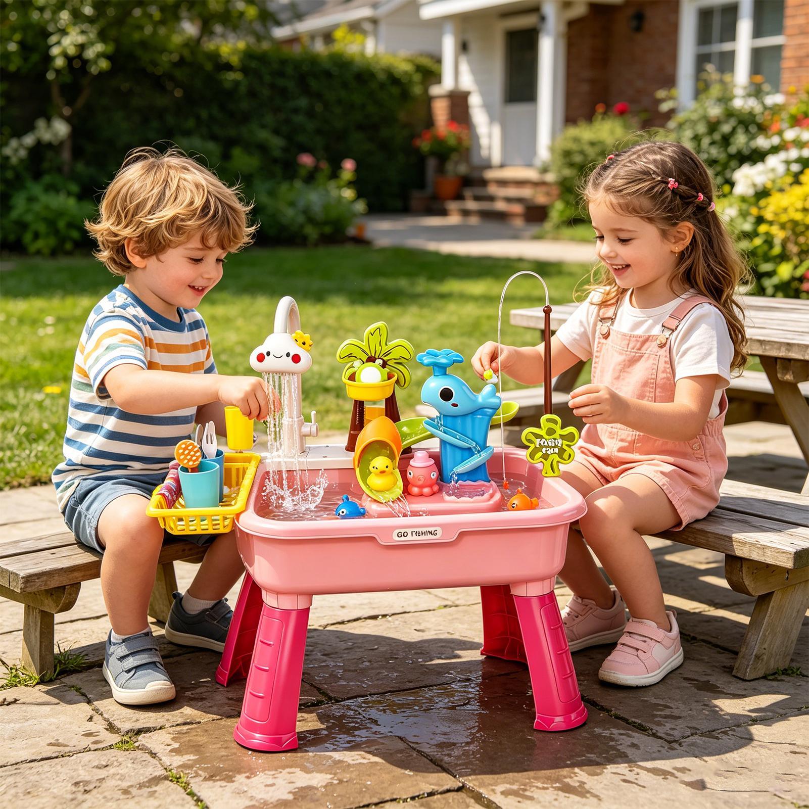Elektrische speelgootsteen voo - Kids Outdoor Table recensie en prijs