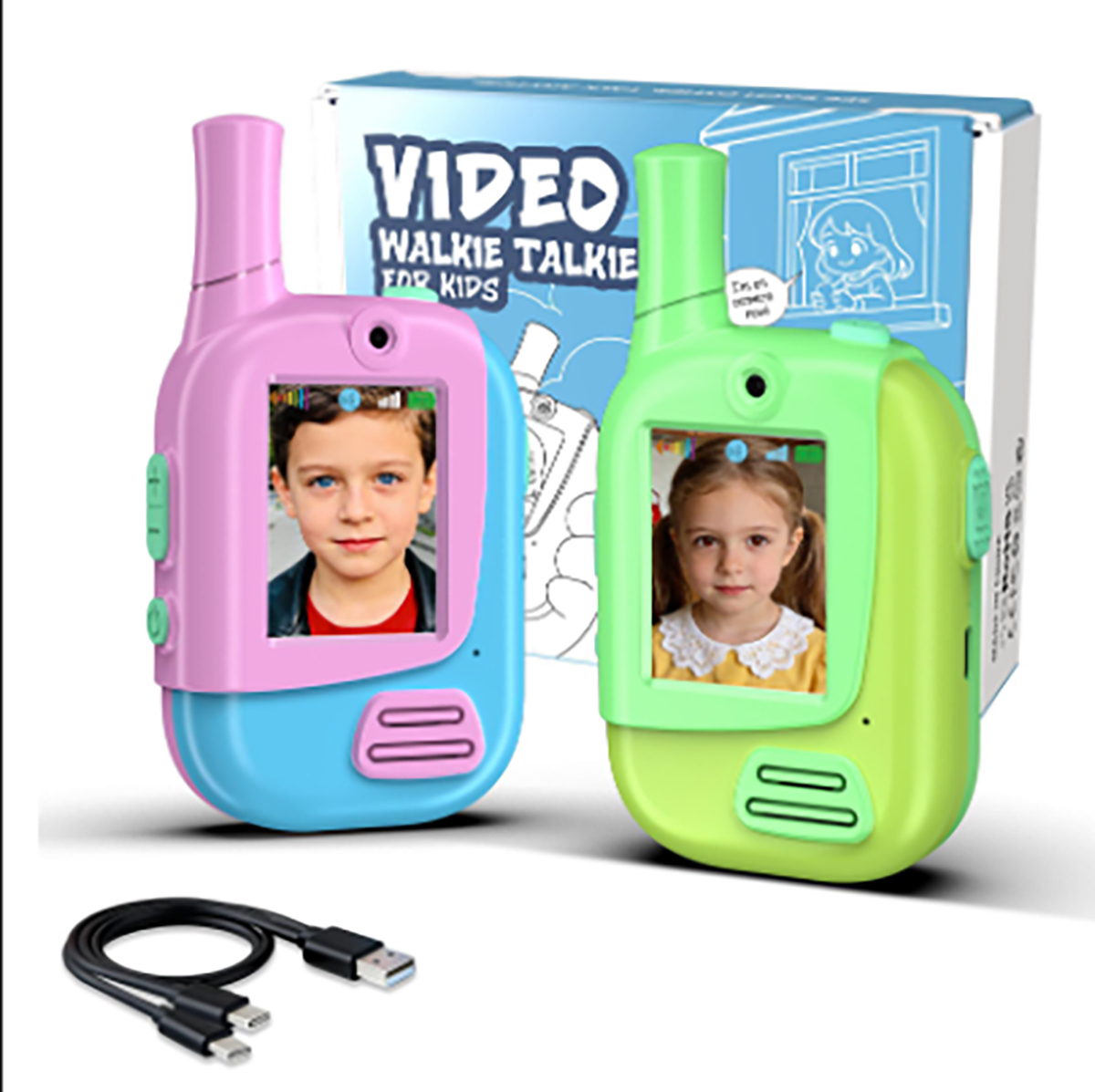 2-pack oplaadbare video-walkie - Kids Outdoor Voices recensie en prijs