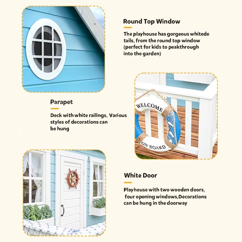 Buitenhuisje voor kinderen, ho - Kids Outdoor Wooden Playhouse recensie en prijs